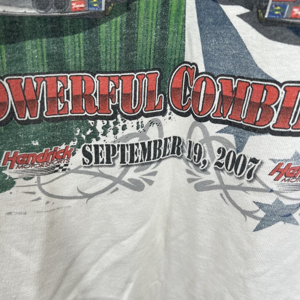 Dale Earnhardt Jr Shirt Mens 2XL White NASCAR Racing 88 National Guard Vintage - Picture 4 of 13